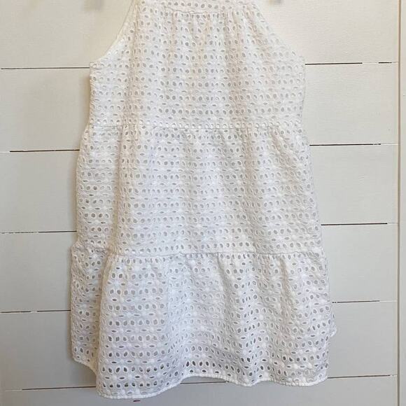 ZARA White Eyelet Sleeveless Embroidered Dress S cottage EUC‎ - Picture 14 of 15